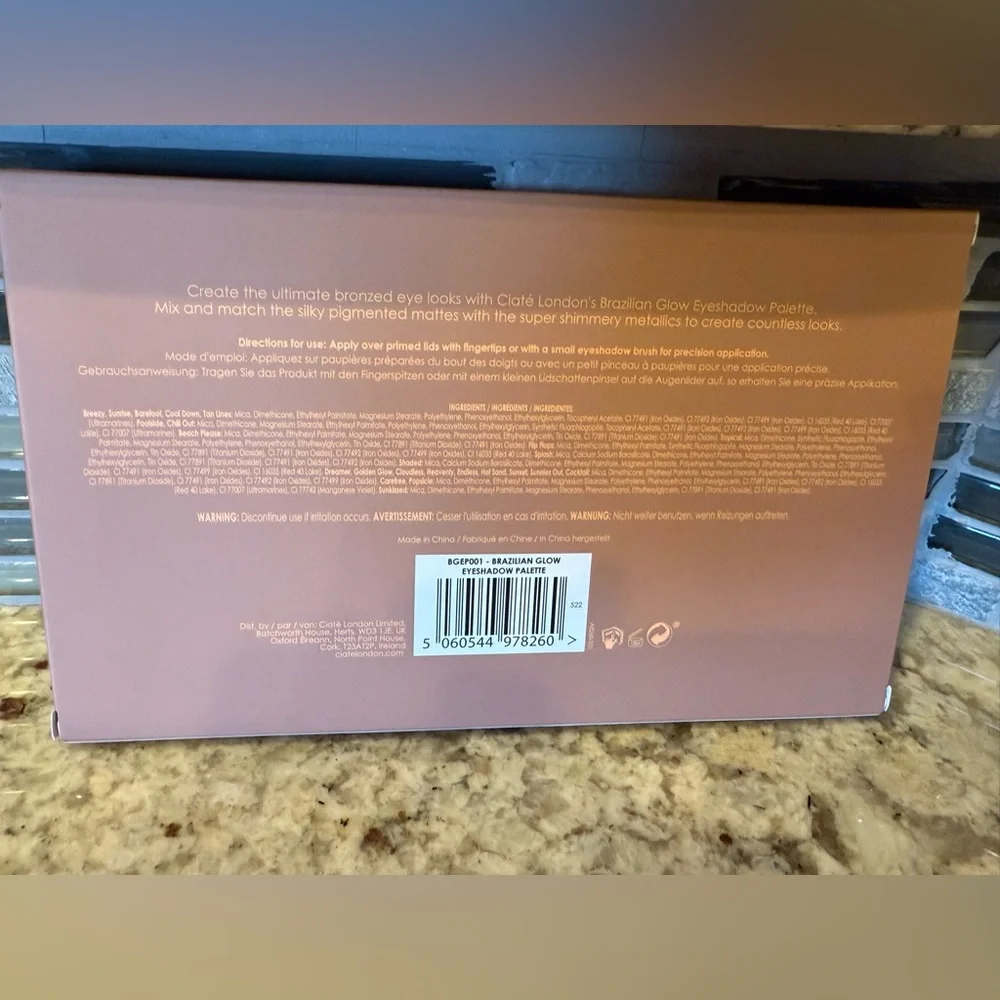 Ciaté London Brazilian Glow XL Eyeshadow Palette NIB – 24 Shades Warm & Shimmer